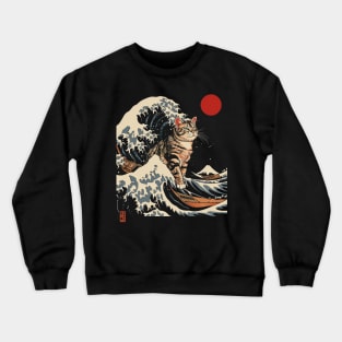 Catzilla Cat Tiny Terror Reigns Supreme Crewneck Sweatshirt